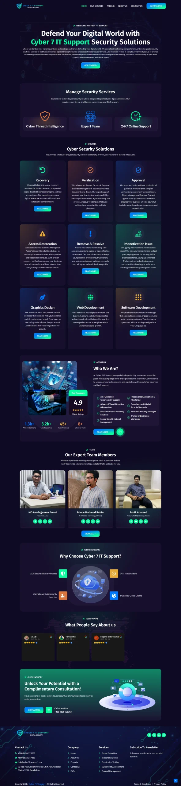 Cyber 7 IT Support Website scaled