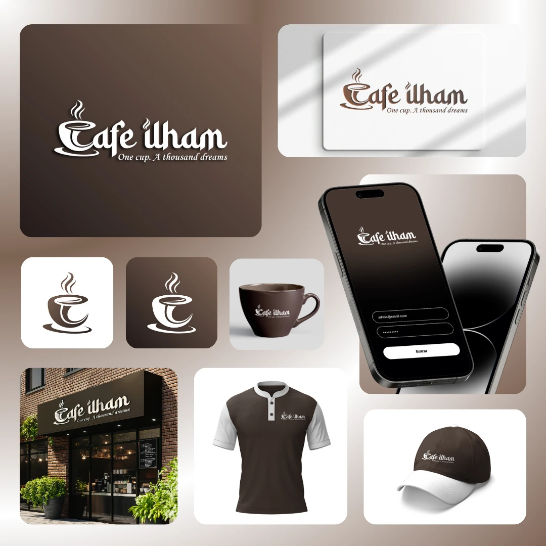 Cafe Ilham Logo Branding Presentation