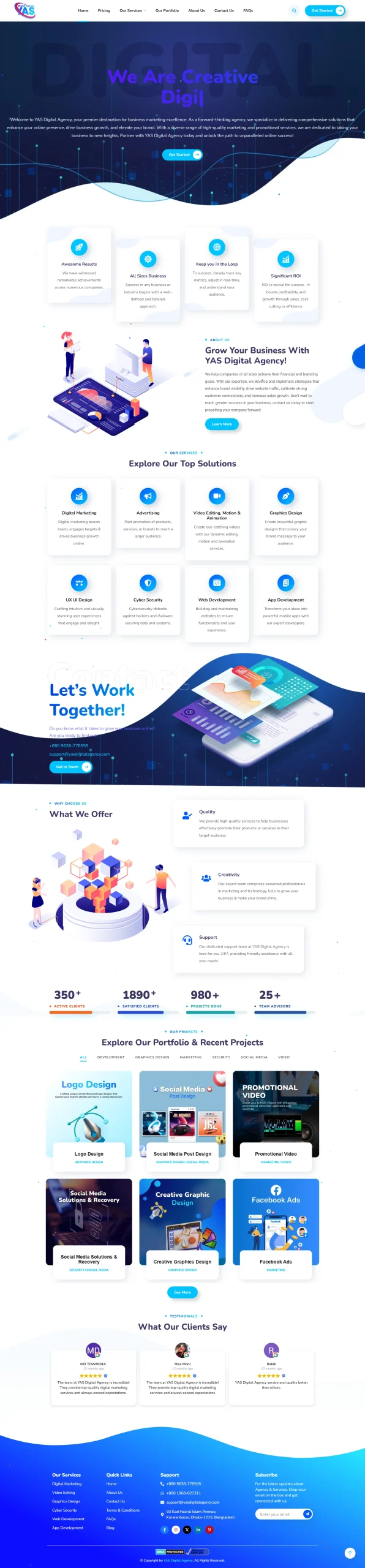 YAS Digital Agency Website scaled