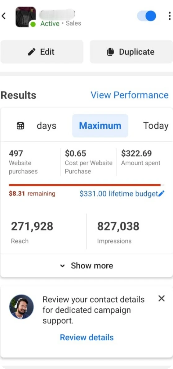 Facebook Ads Result 9