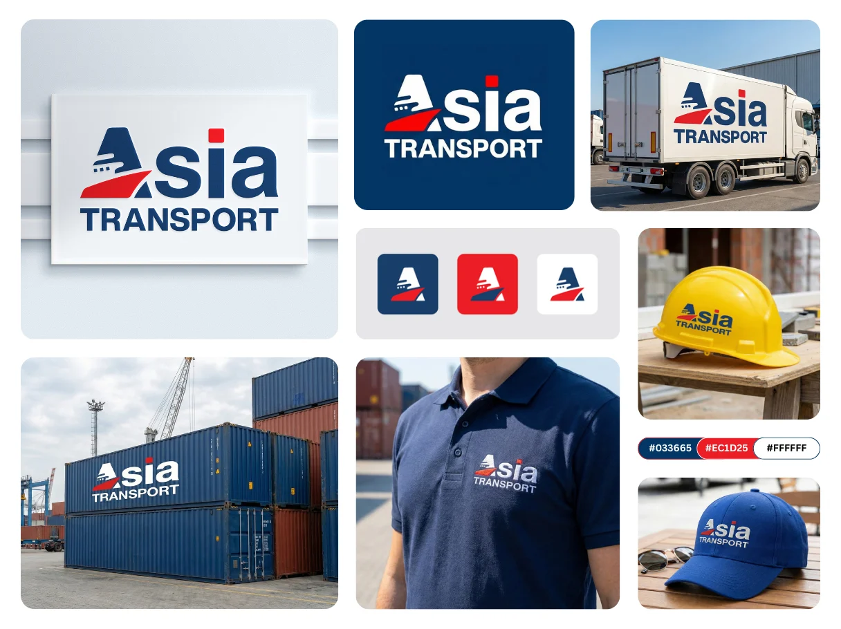 Asia Transport Logo Branding