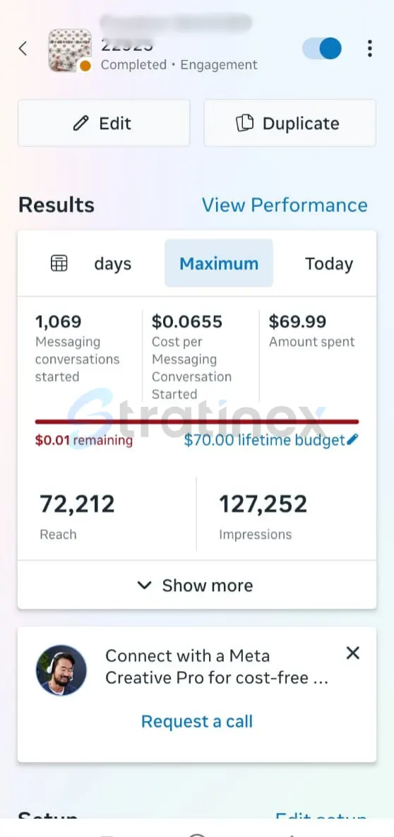 Facebook Ads Result 2